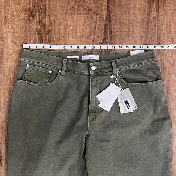 NEW Mango Olive Mom High Waist Ankle Jeans Sz 16 - Picture 6 of 10